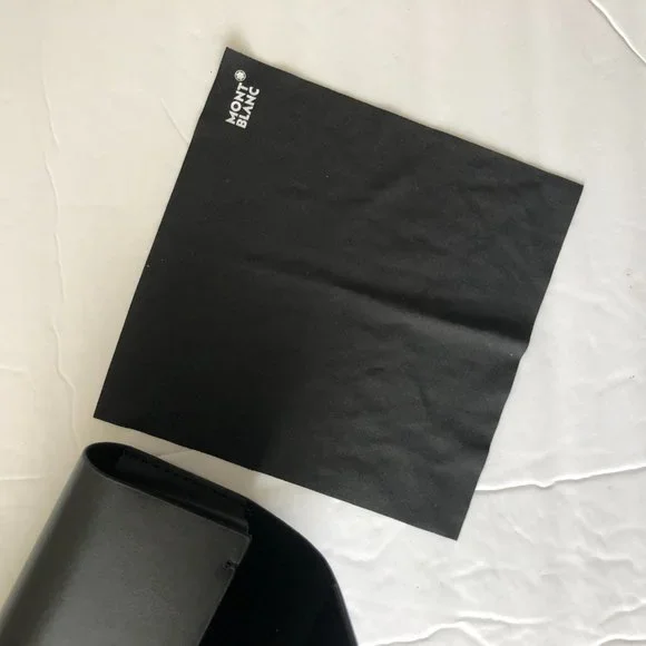 Mont Blanc Original Sunglasses / Eyeglasses Leather Black Case & Cloth
